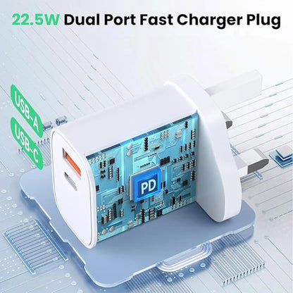 Mobitel 22.5W GaN Fast Wall Charger Black/White