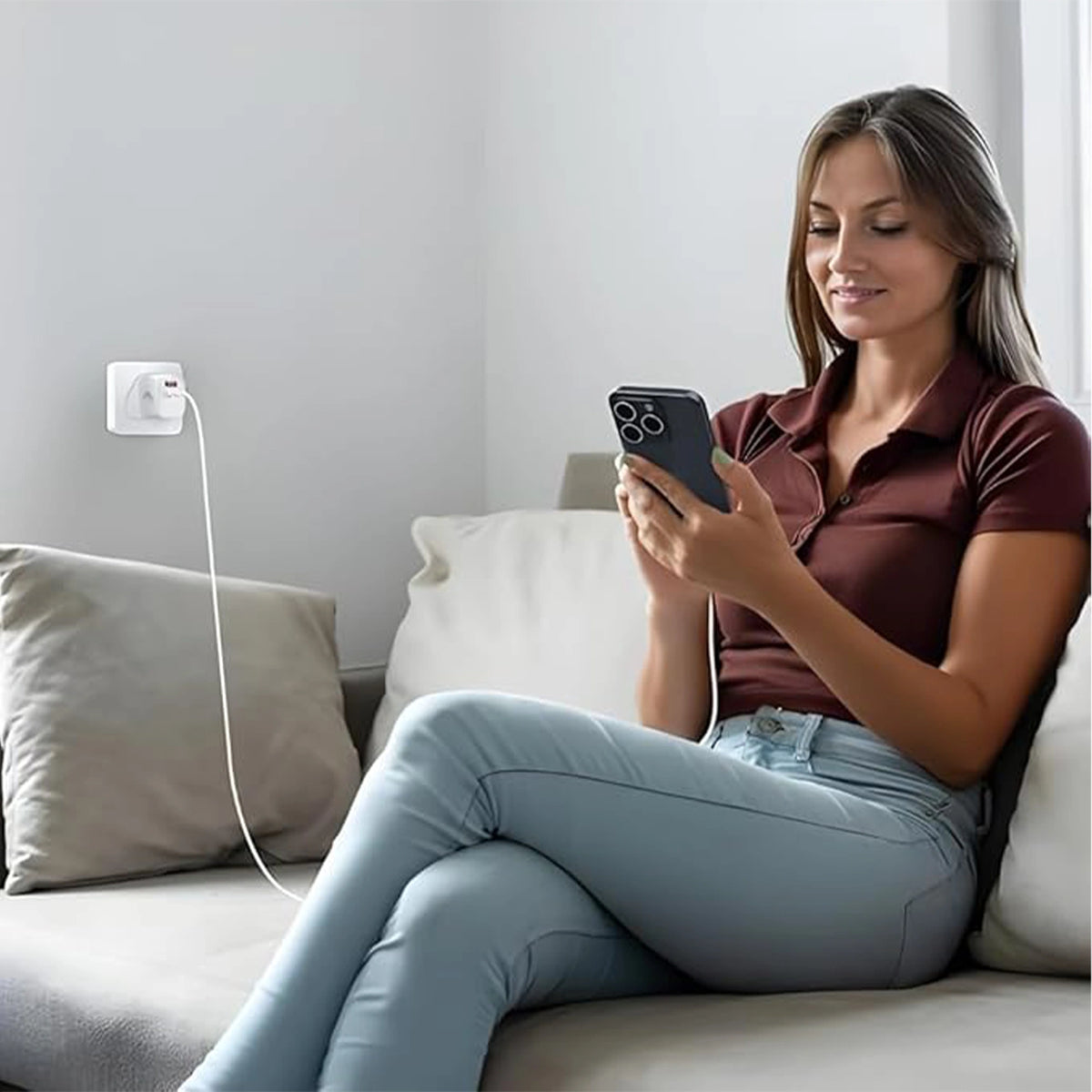 Mobitel 33W GaN Fast Wall Charger Black/White