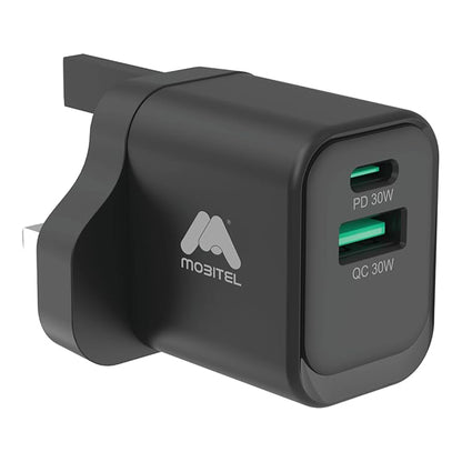 Mobitel 33W GaN Fast Wall Charger Black/White