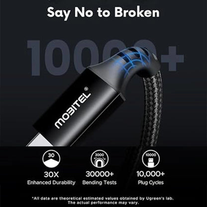 Mobitel USB-A to USB-C Charging Cable 1.5m