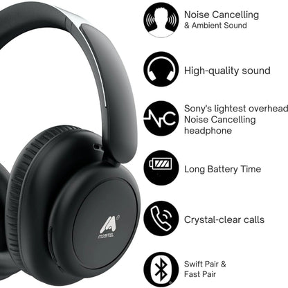 Mobitel Wave On Noise Cancelling Over-Ear Headphones