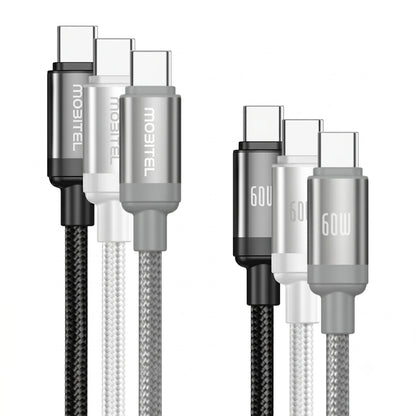 Mobitel USB-C to USB-C Fast Charging Cable 60W 2m 3-Pack
