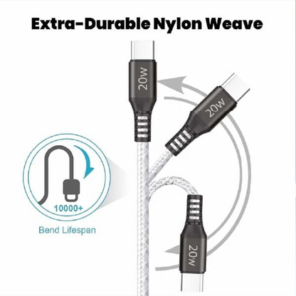 Mobitel USB C to Lightning Cable 1.5 Meter 20W - Nylon Braided