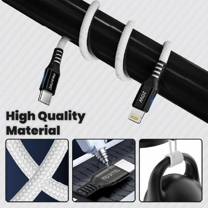 Mobitel USB C to Lightning Cable 1.5 Meter 20W - Nylon Braided