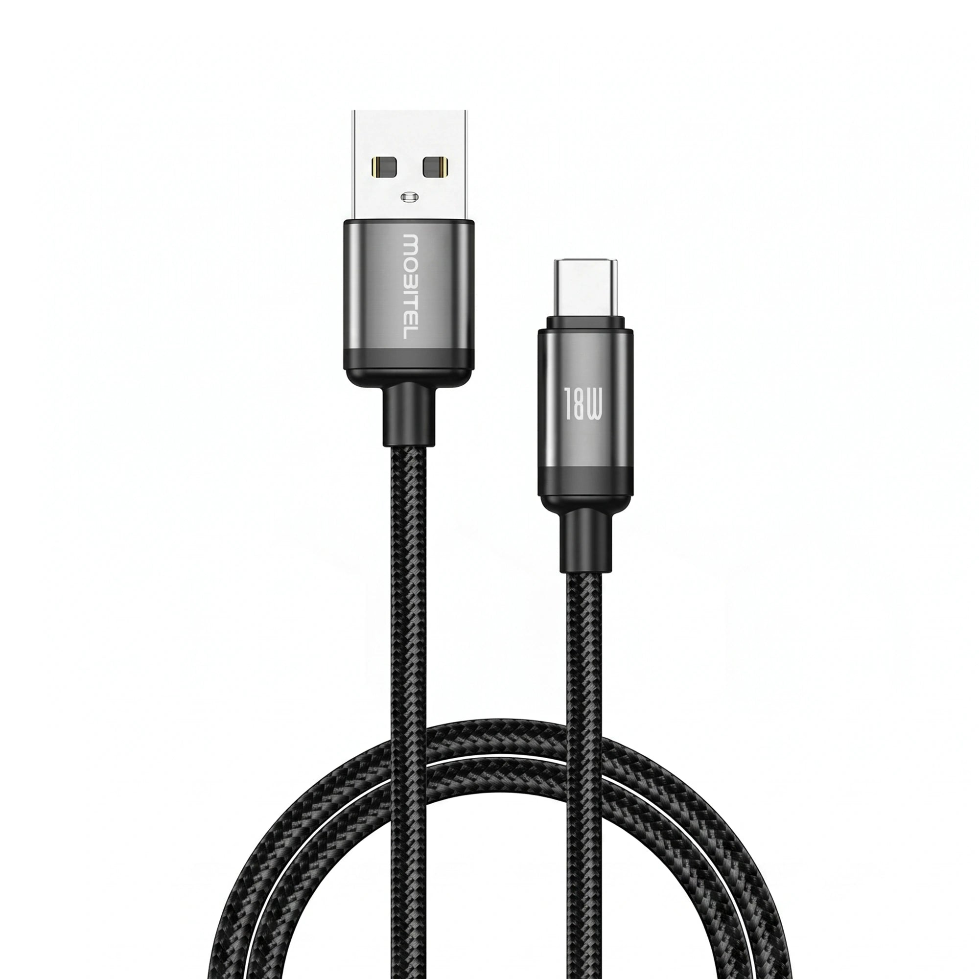 Mobitel USB-A to USB-C Charging Cable 18W 2m 3-Pack