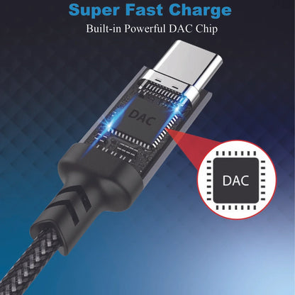 Mobitel USB C to C 60W Fast Charging Cable 1.5M Charging Cable Lead Nylon Braided for iPhone, Samsung, iPad, Macbook, Laptop & More