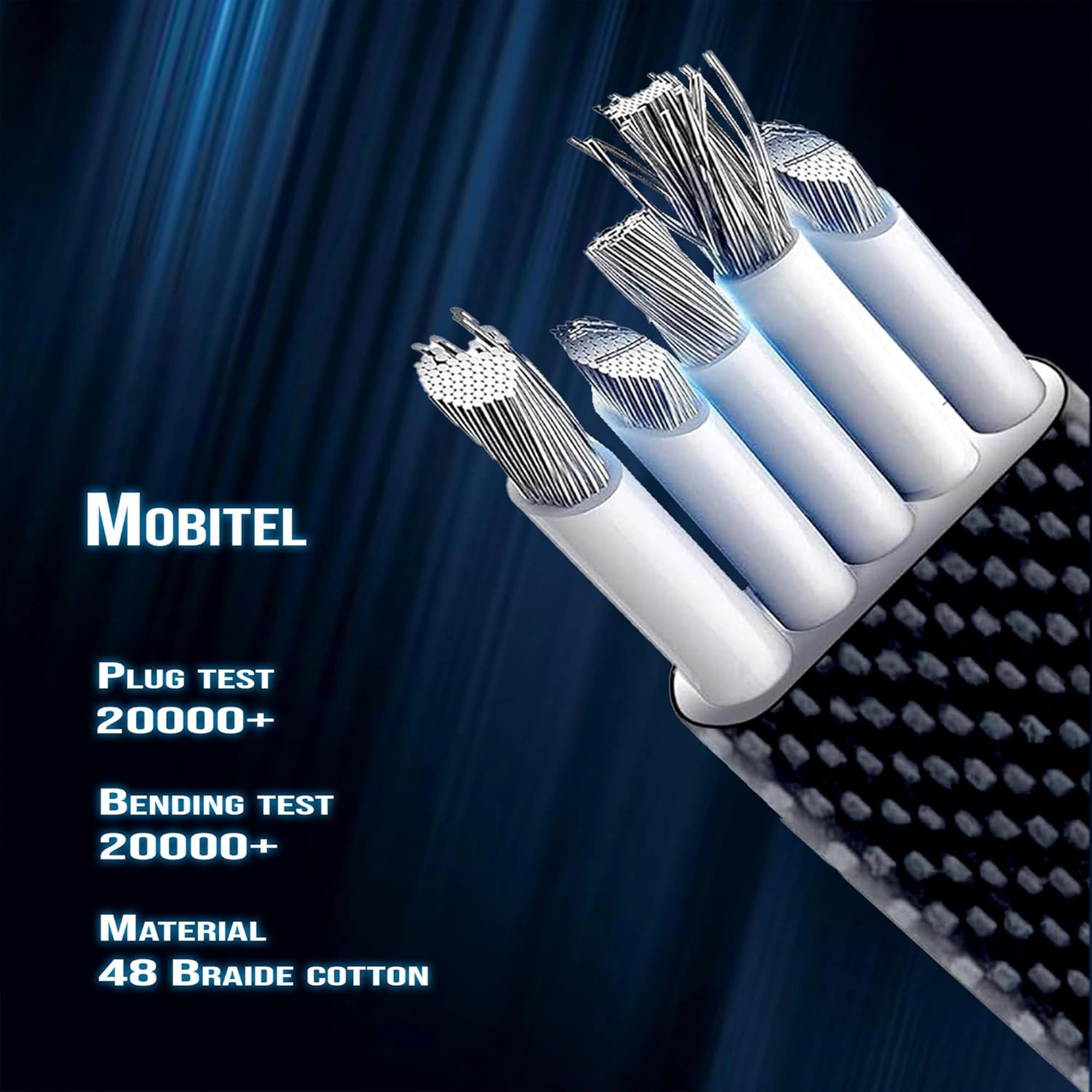 Mobitel 4-in-1 Multi Charging Cable 65W 1.2M