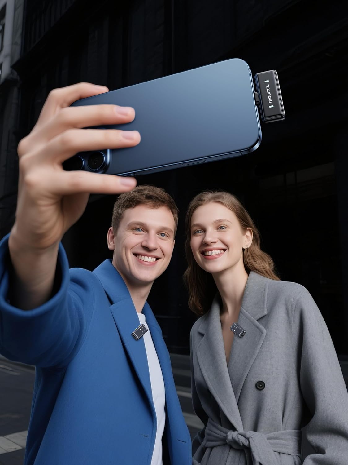 Mobitel VoxGO Dual Lavalier Microphone Clip On Mini Mic with Wireless (BT)