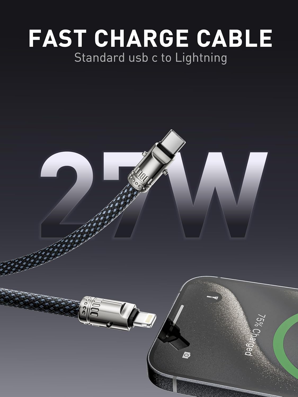 Mobitel USB-C to Lightning Lanyard Charging Cable 27W 1.2M