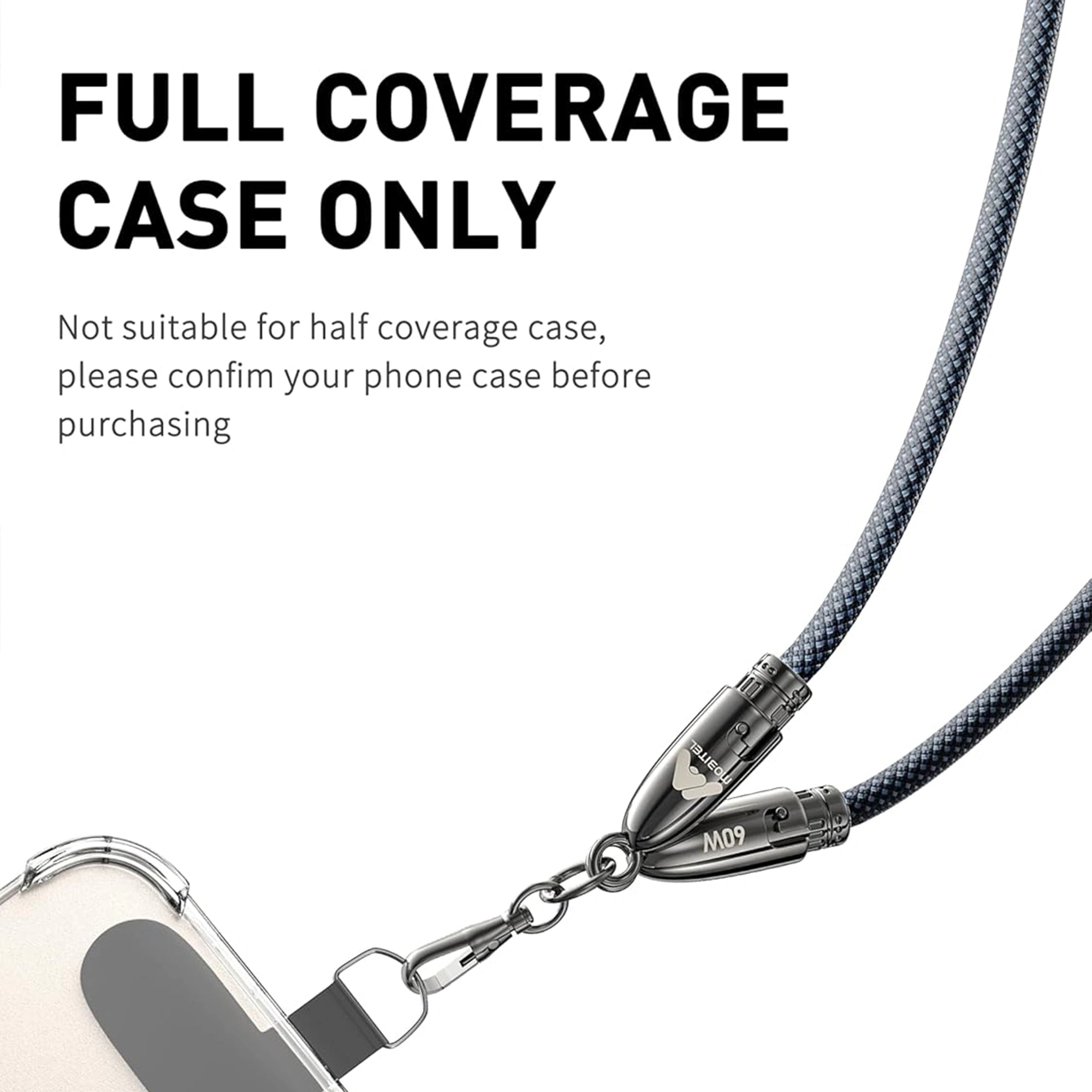 Mobitel USB-C to USB-C Lanyard Charging Cable 60W 1.2M