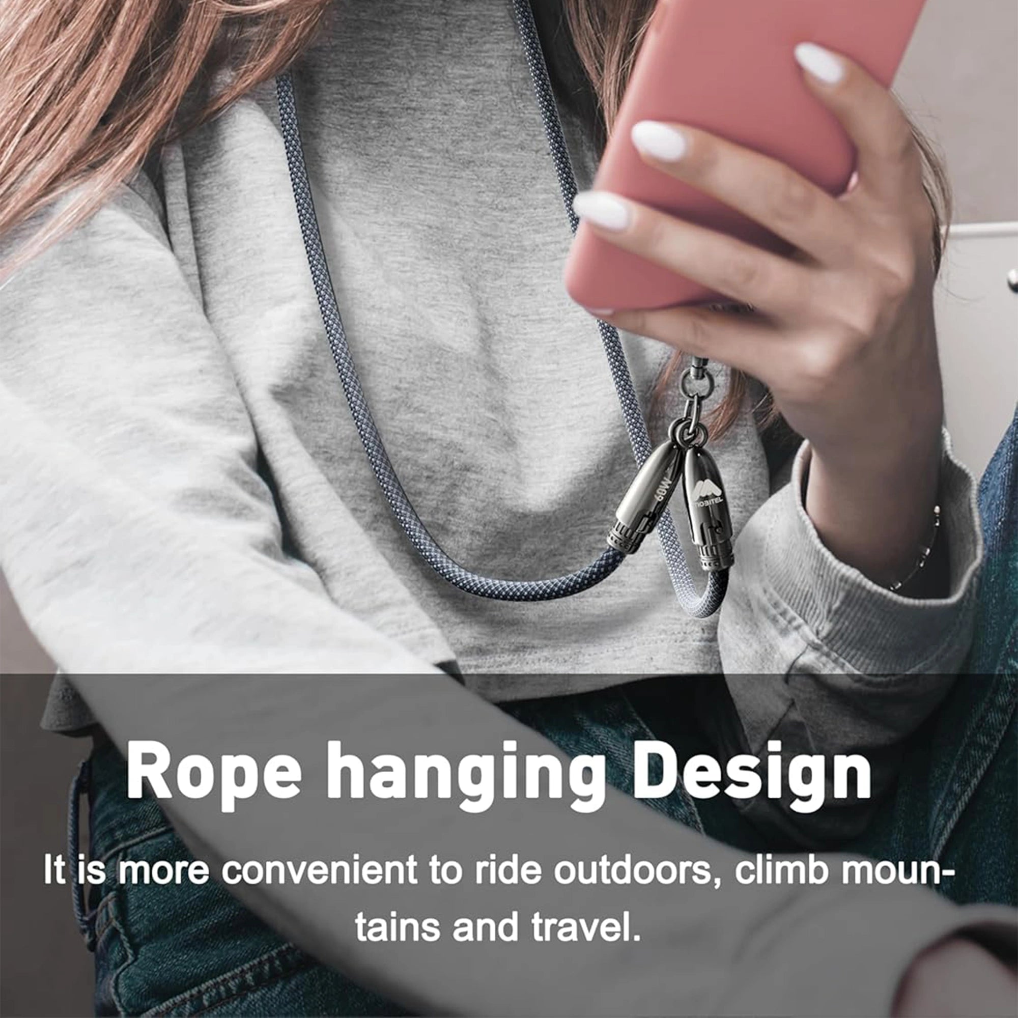 Mobitel USB-C to USB-C Lanyard Charging Cable 60W 1.2M