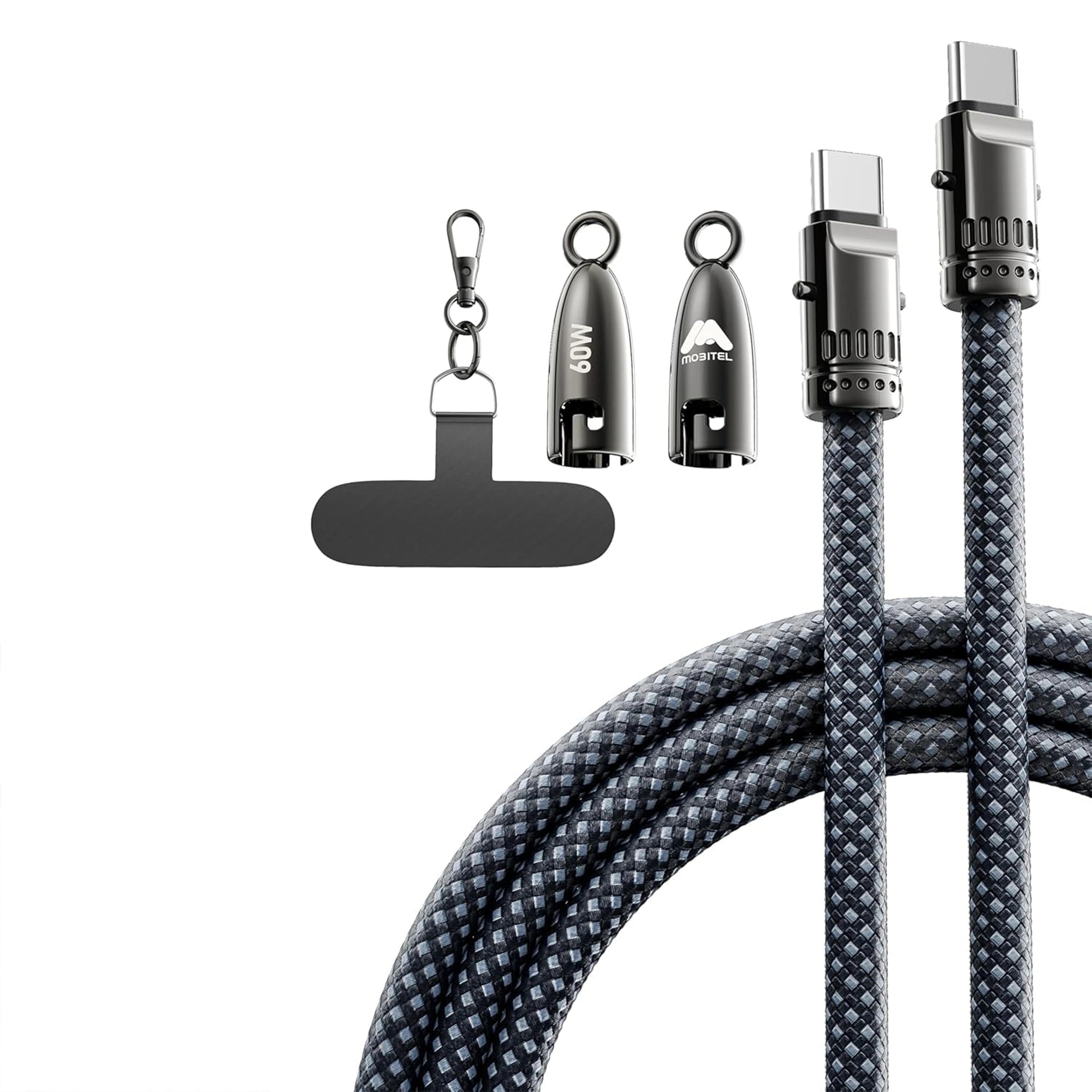 Mobitel USB-C to USB-C Lanyard Charging Cable 60W 1.2M