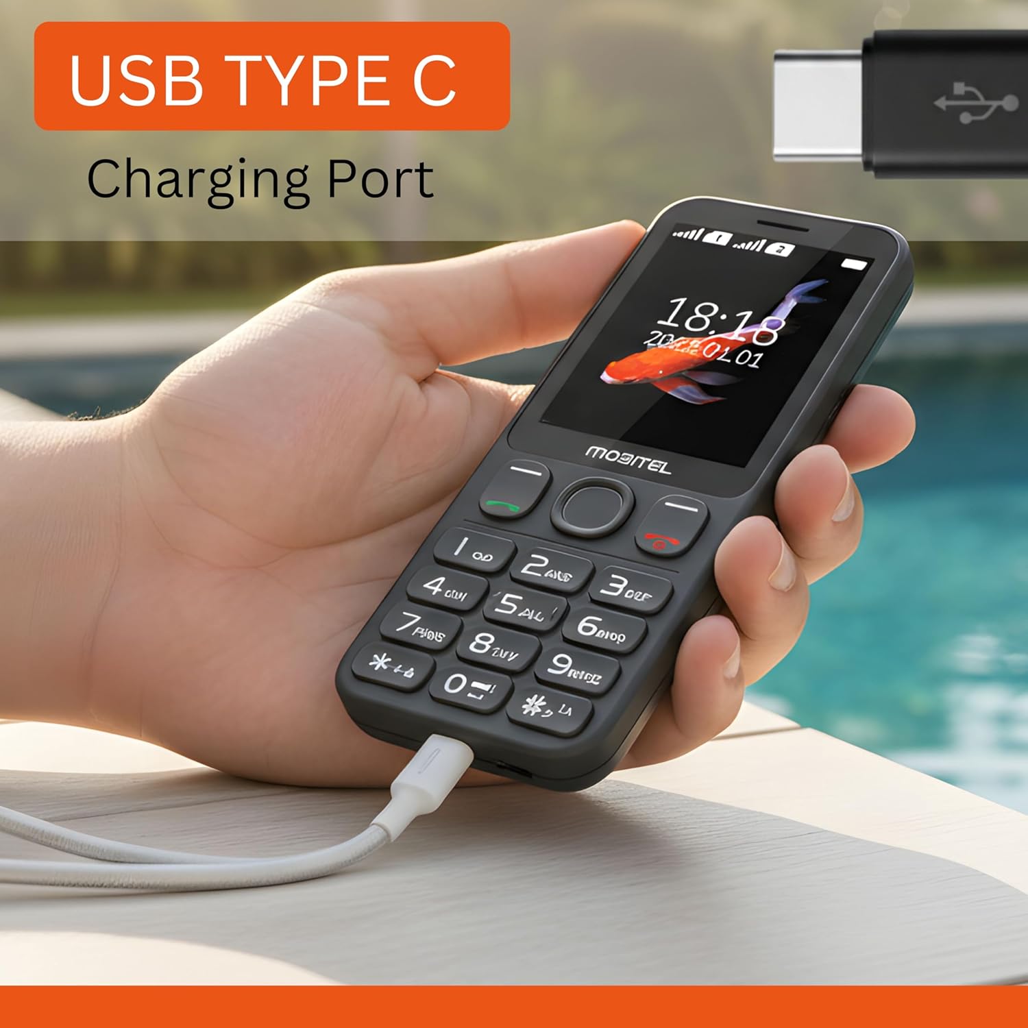 Mobitel 1010 4G SIM Free Big Button Mobile Phone for Seniors Dual SIM