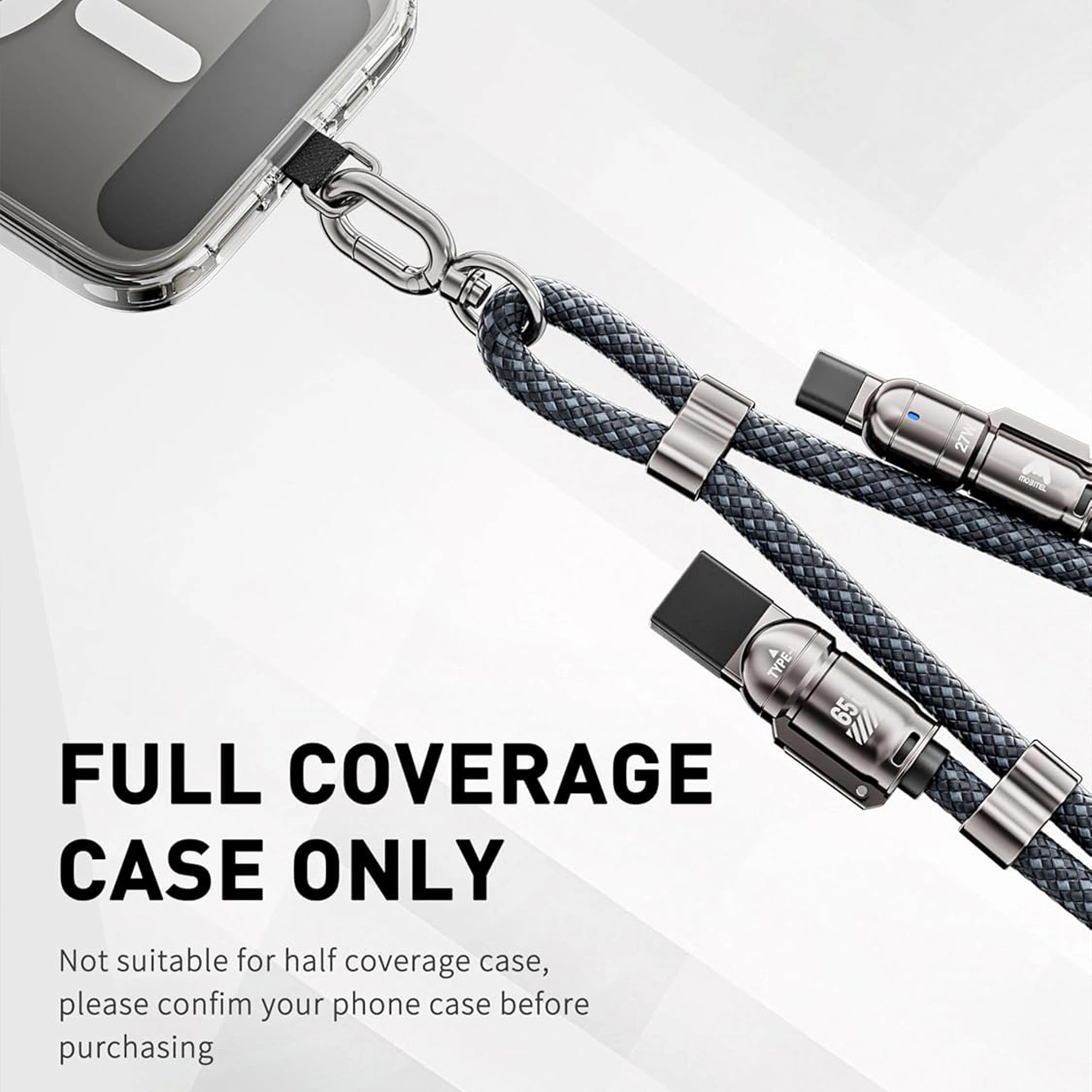 Mobitel 4-in-1 Lanyard Charging Cable 65W 1.2M