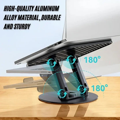 BWOO Aluminum Alloy Foldable Desktop Tablet Holder 360° Rotating