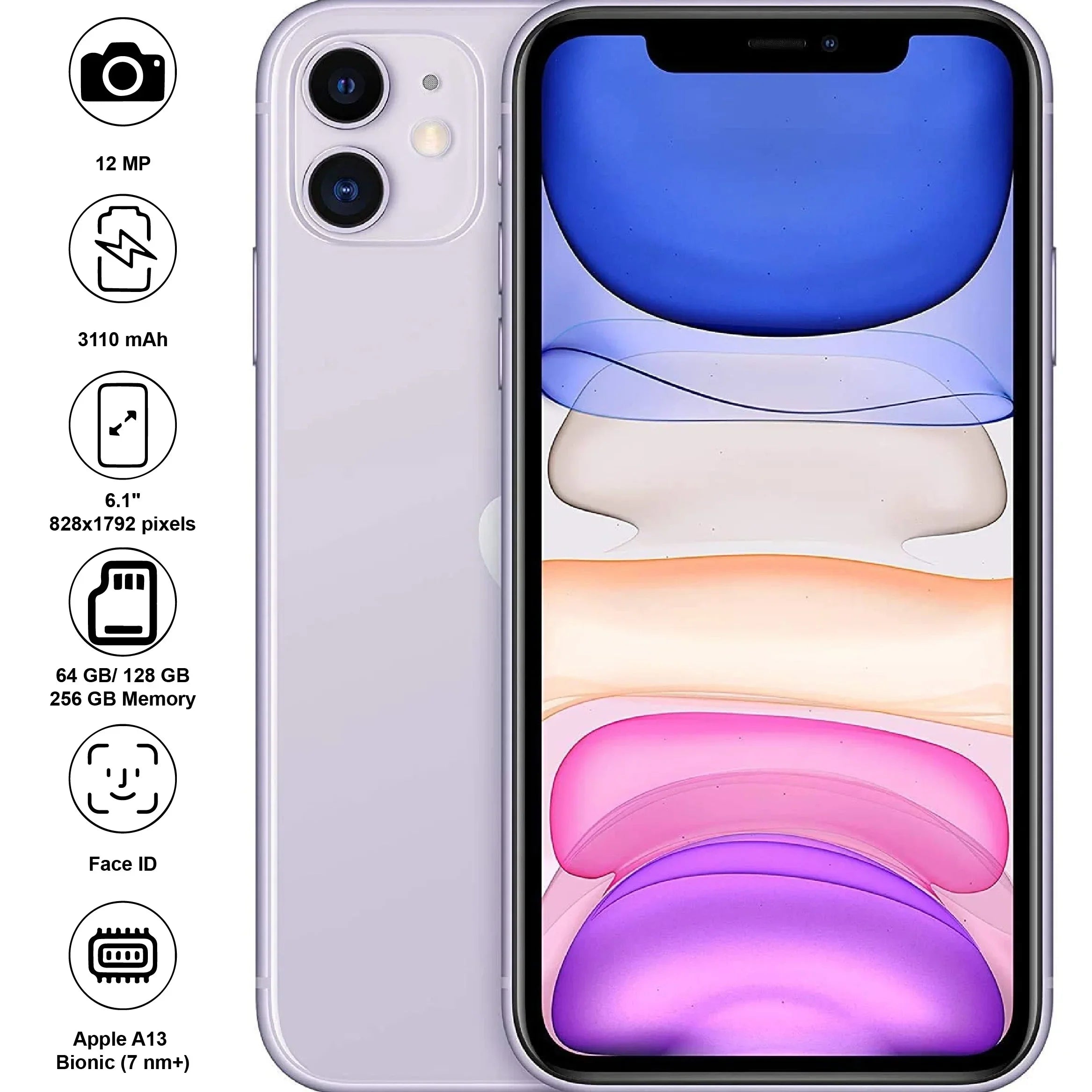 Apple IPhone 11 - 6.1" - 12MP - 3110mAh - (Used)