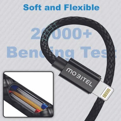 Mobitel Aux Cable for iPhone in Car, 1M Aux Cord Adapter to Lightning Cable, Lightning to Aux Cable 3.5mm