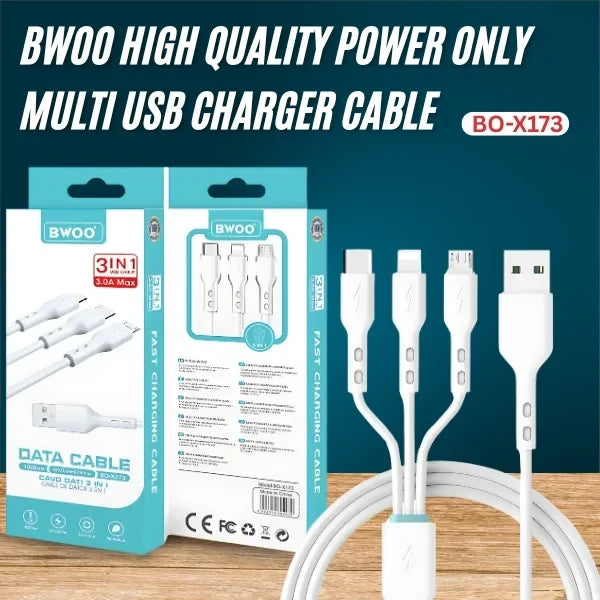BWOO High Quality Power Only Multi USB Charger Cable