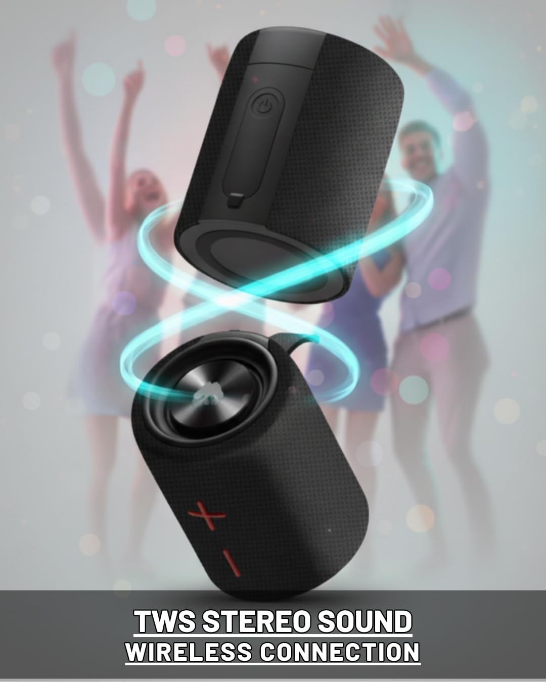 Mobitel Spark Dual 20W Bluetooth Speaker TWS Waterproof Dual Wireless UK