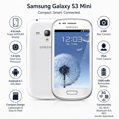 Samsung Galaxy S3 mini - 4.0'' -  5MP - 1500mAh - (Used)