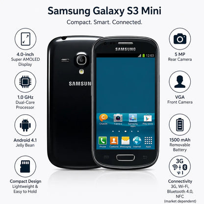 Samsung Galaxy S3 mini - 4.0'' -  5MP - 1500mAh - (Used)