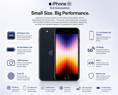 Apple iPhone SE (3rd Generation) - 4.7'' - 12MP - 2018mAh - (Used)