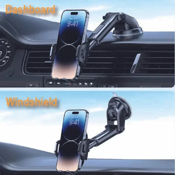 Mobitel Adjustable Car Phone Mount for Dashboard & Windshield - 360° Rotating Holder for iPhone, Samsung & other Smart Phones