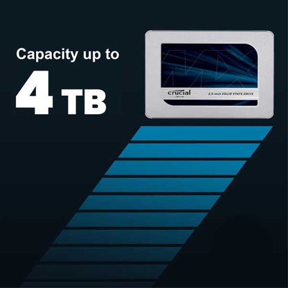 Crucial MX500 3D NAND SATA 2.5 Inch Internal SSD