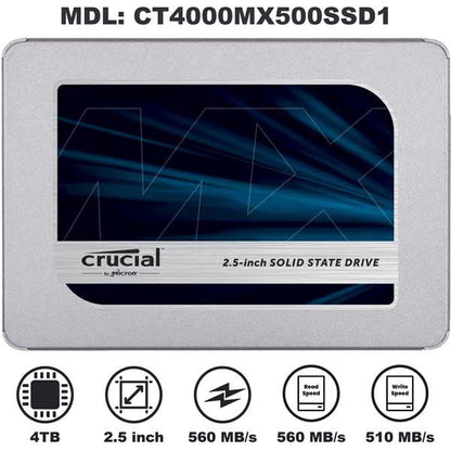 Crucial MX500 3D NAND SATA 2.5 Inch Internal SSD - (Used)