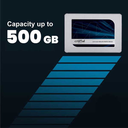 Crucial MX500 3D NAND SATA 2.5 Inch Internal SSD - (Used)
