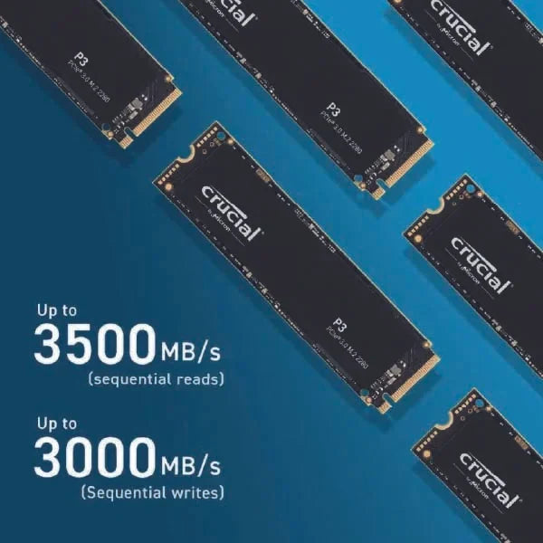 Crucial P3 500GB M.2 PCIe Gen3 NVMe
