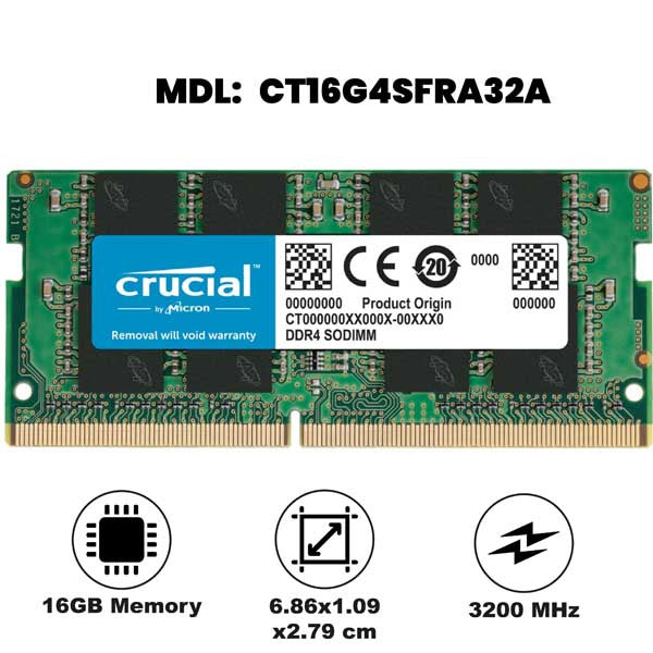 Crucial RAM DDR4 3200MHz CL22  Desktop Memory