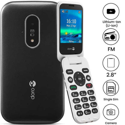 Doro 6820 4G - Flip Mobile Phone - 2MP-2.8"- 1000 mAh - (Used)