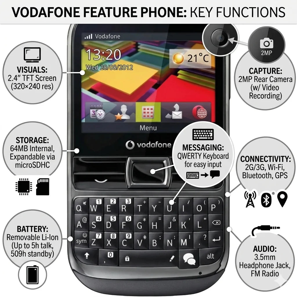 Vodafone Chat 655W - 2.4" - 2MP - (Used)