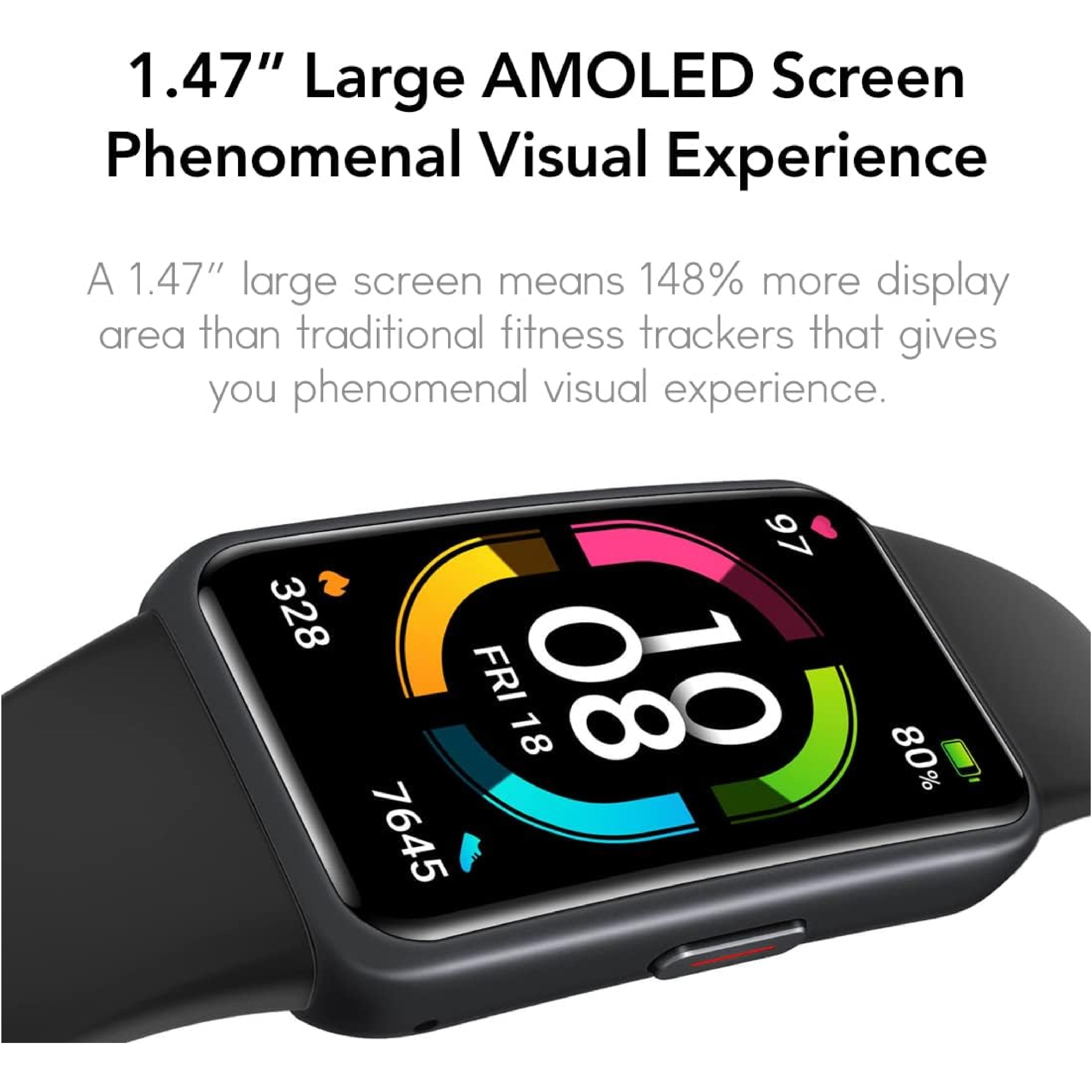 HONOR Band 6 Fitness Tracker Smart Watch - 1.47" - 180mAh