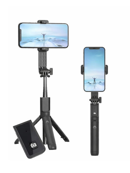 Mobitel Bluetooth Selfie Stick Tripod with Remote 360° Rotation Foldable & Extendable Phone Holder