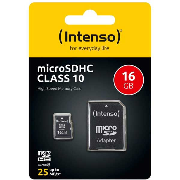 Intenso Micro SDHC Class 10 Card With Adapter