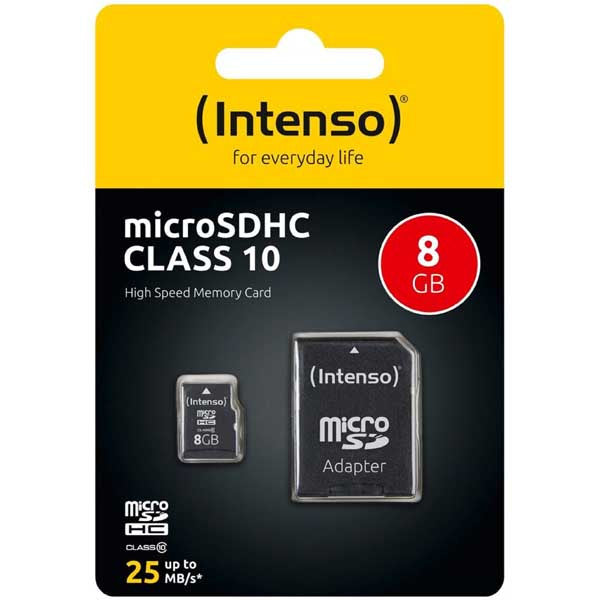 Intenso Micro SDHC Class 10 Card With Adapter