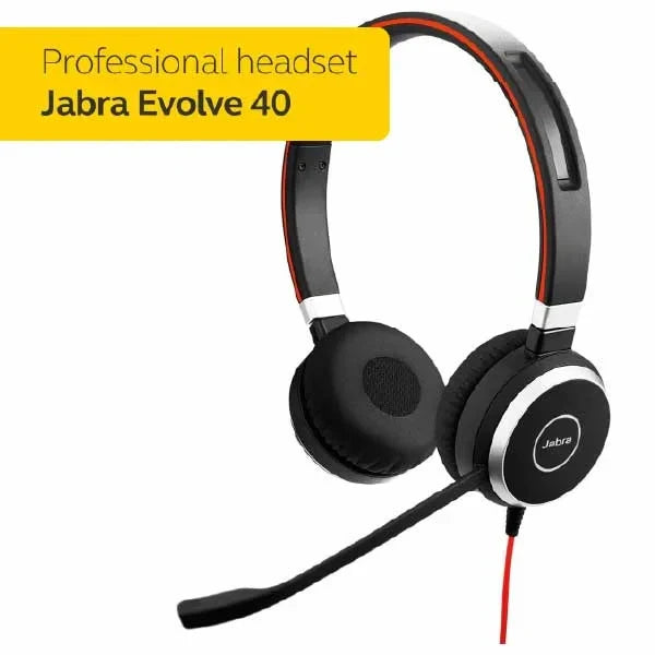 Jabra Evolve 40 MS Stereo Headset  Microsoft Certified Headphones