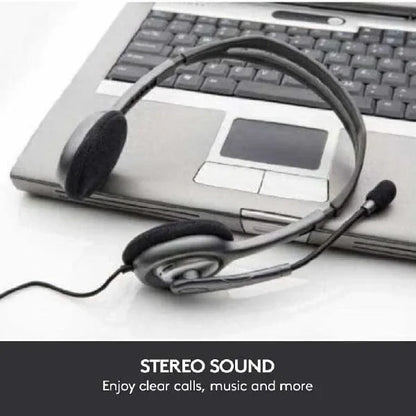 Logitech H111 Wired Headset, Stereo Headphones with Noise-Cancelling Microphone