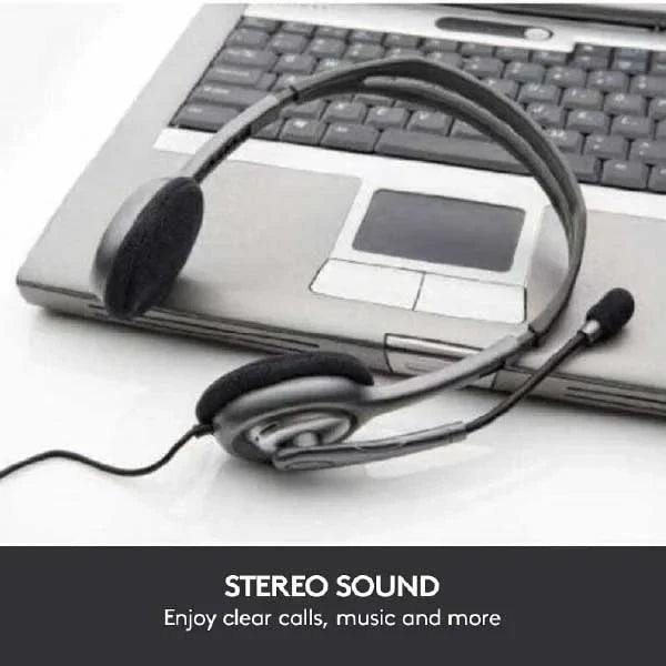 Logitech H111 Wired Headset, Stereo Headphones with Noise-Cancelling Microphone