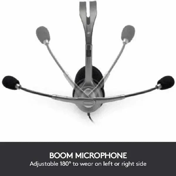 Logitech H111 Wired Headset, Stereo Headphones with Noise-Cancelling Microphone