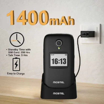Mobitel 8010 Senior Mobile Phone Big Button Flip Phone for Elderly 4G SIM
