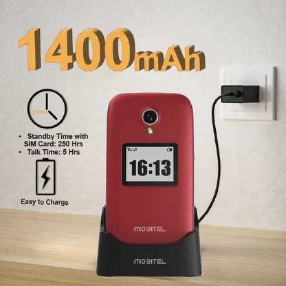 Mobitel 8010 Senior Mobile Phone Big Button Flip Phone for Elderly 4G SIM