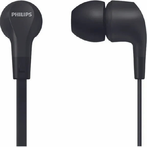 PHILIPS Audio In-Ear Headphones E1105BK/00 With In-Line Remote Control (8.6-Mm Neodymium Drivers, Powerful Bass, Clear Sound, Comfortable Fit)