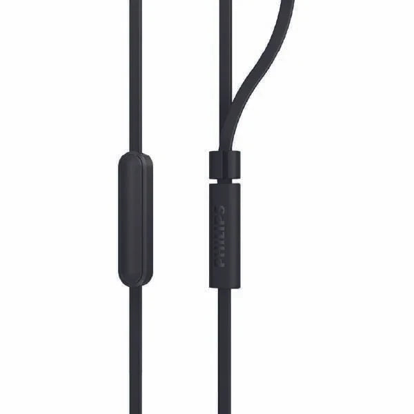 PHILIPS Audio In-Ear Headphones E1105BK/00 With In-Line Remote Control (8.6-Mm Neodymium Drivers, Powerful Bass, Clear Sound, Comfortable Fit)