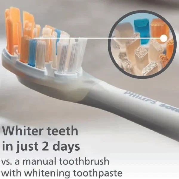 Philips Sonicare Genuine A3 Premium All-in-One Replacement Electric Toothbrush Head | Philips Sonicare Replacement Brush Heads in White (Model HX9094/10)