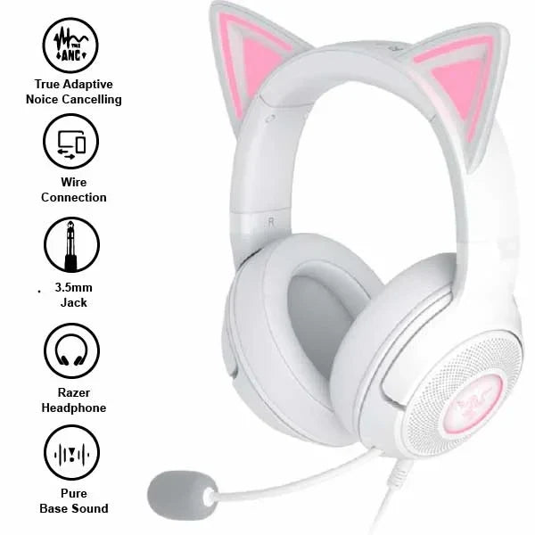 Razer Kraken Kitty V2 - Wired RGB Headset with Kitty Ears