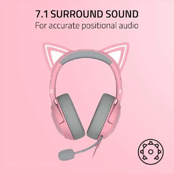 Razer Kraken Kitty V2 - Wired RGB Headset with Kitty Ears