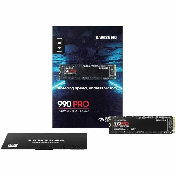 Samsung 990 PRO NVMe M.2 SSD PCIe 4.0, 7,450 MB/s read, 6,900 MB/s write
